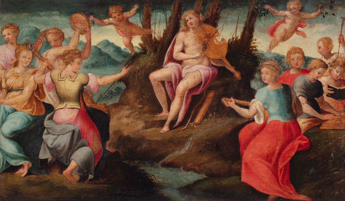 Apollo And The Muses, A Painting By Frans Floris-photo-2