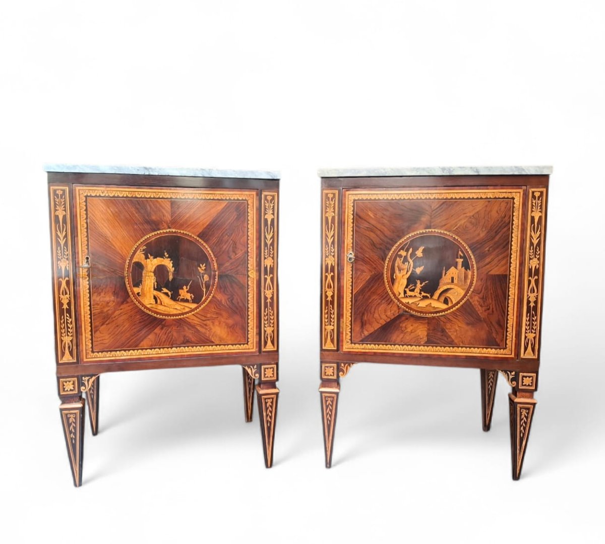 Pair Of Neoclassical Nightstands-photo-2