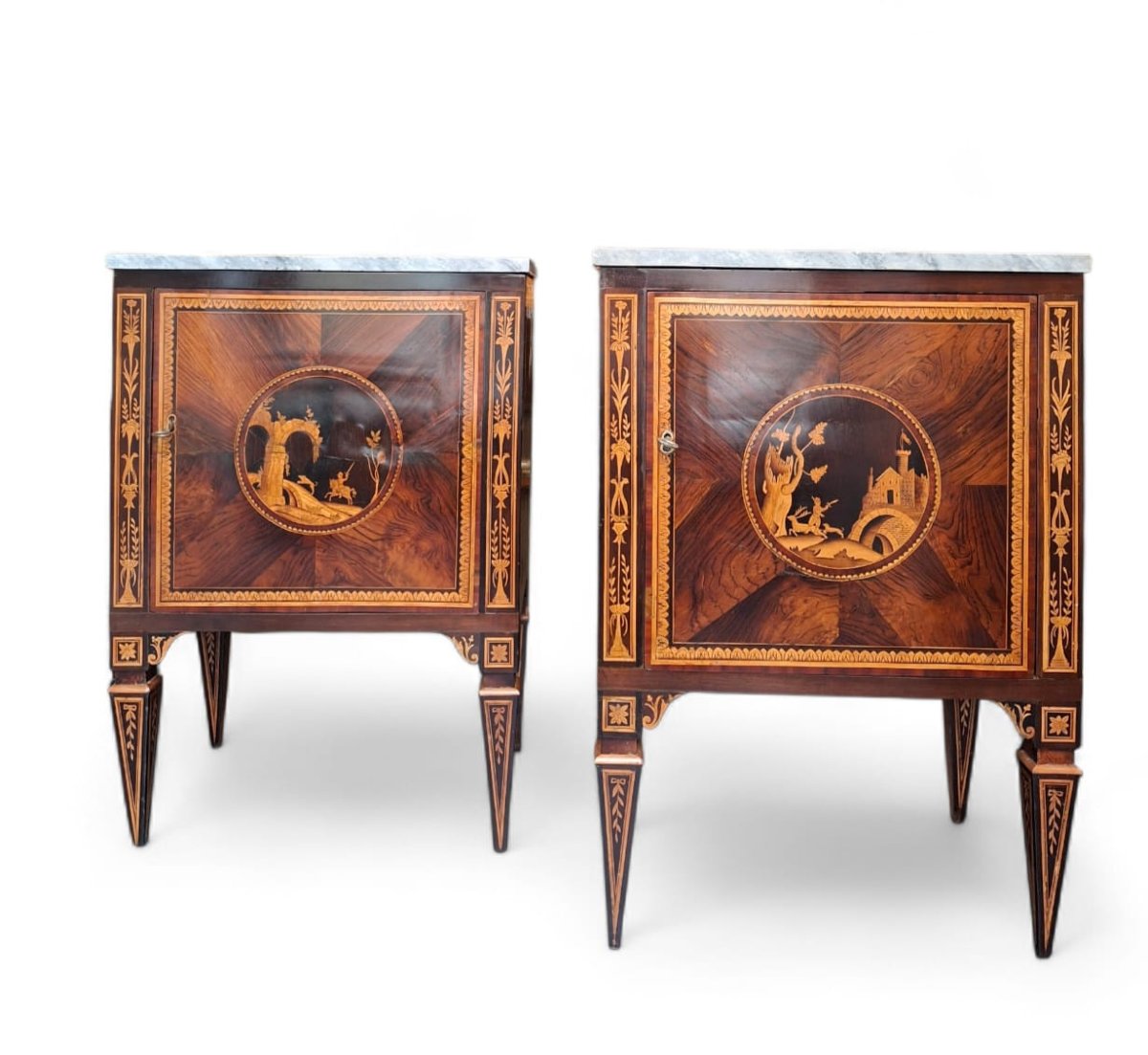 Pair Of Neoclassical Nightstands