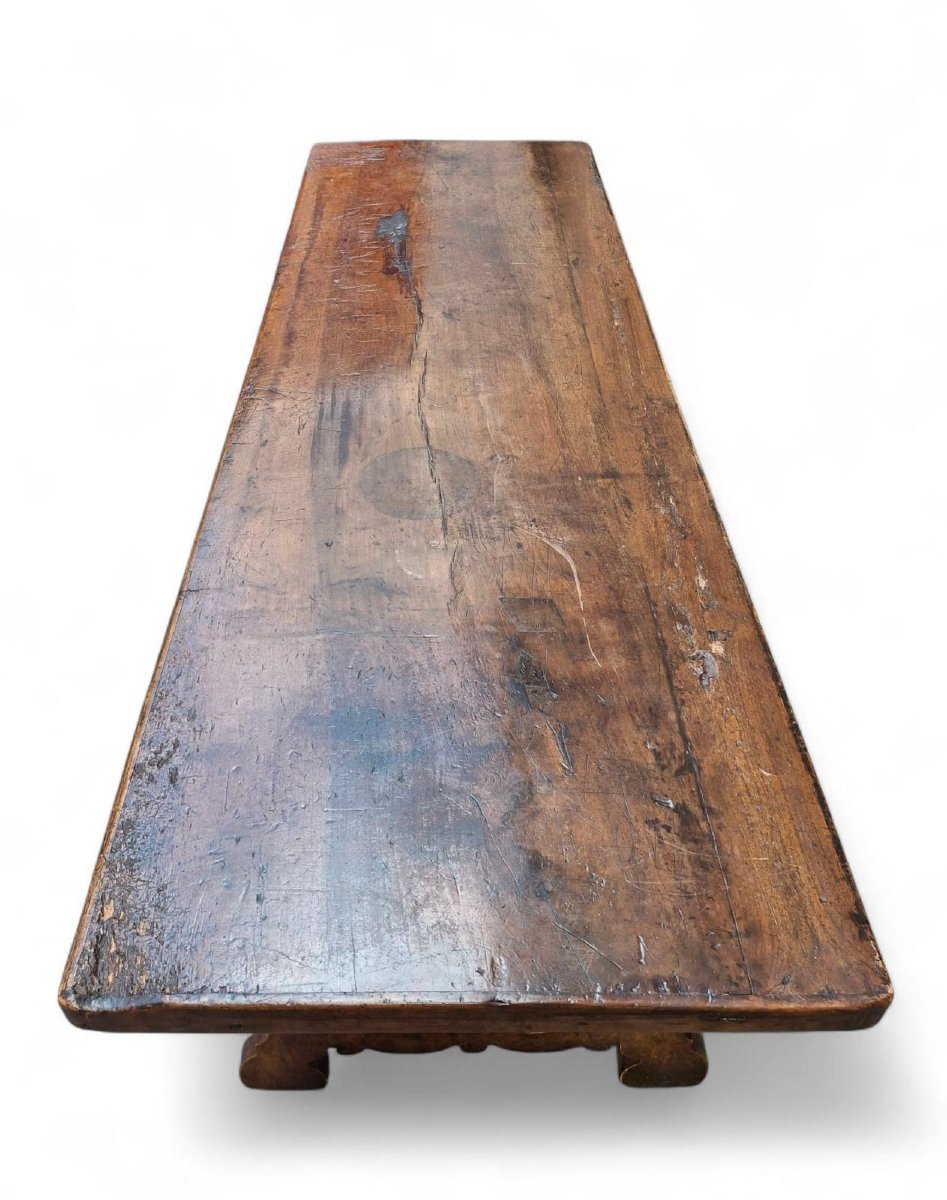 Table de réfectoire en noyer du XVIIe siècle-photo-2