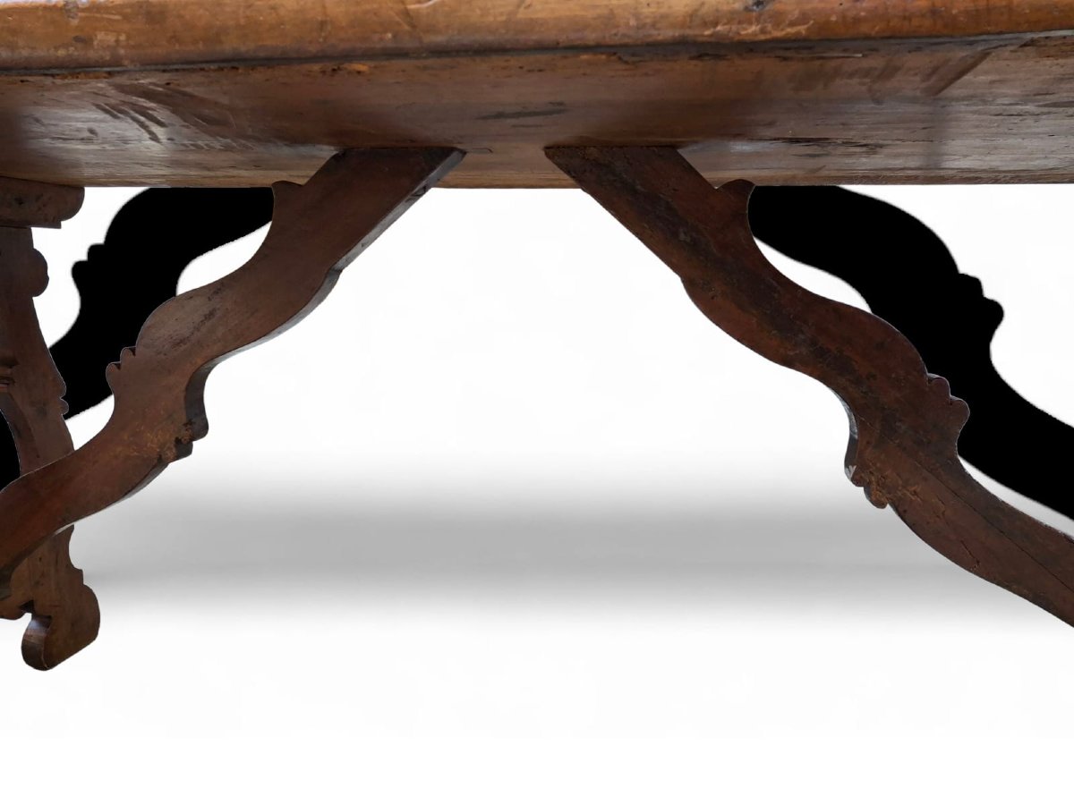Table de réfectoire en noyer du XVIIe siècle-photo-3