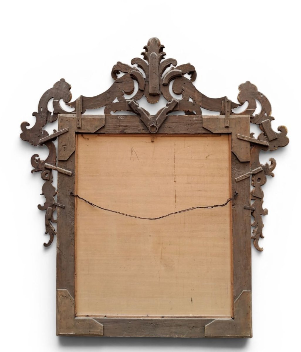 Large Gilded Wooden Mirror-photo-1