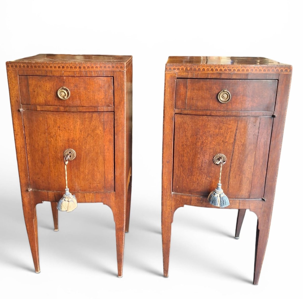 Pair Of Louis XVI-style Bedside Tables From Vicenza-photo-2