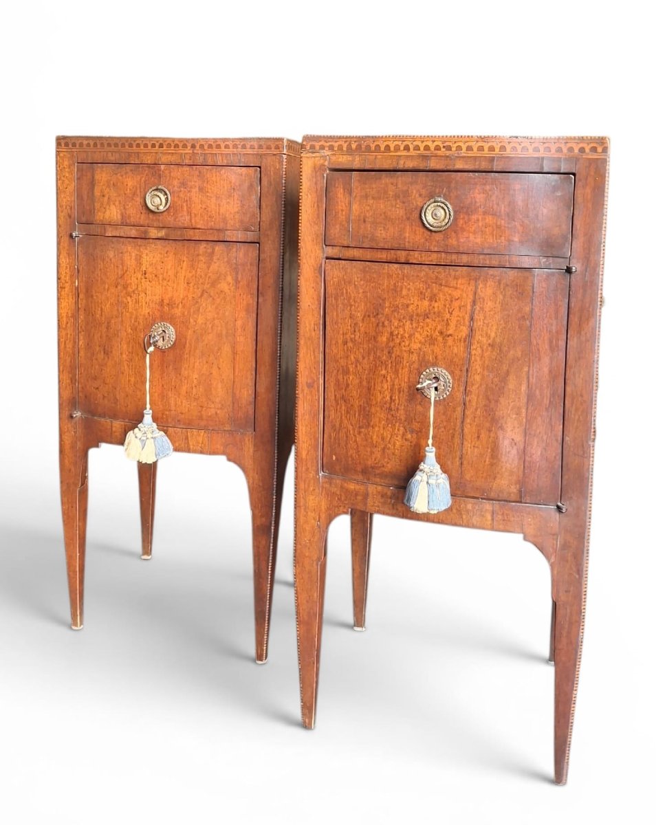 Pair Of Louis XVI-style Bedside Tables From Vicenza