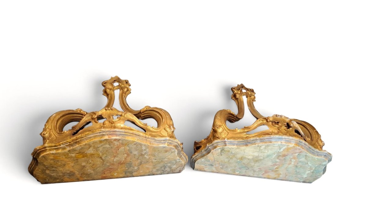 Pair Of Teardrop-shaped Consoles-photo-4