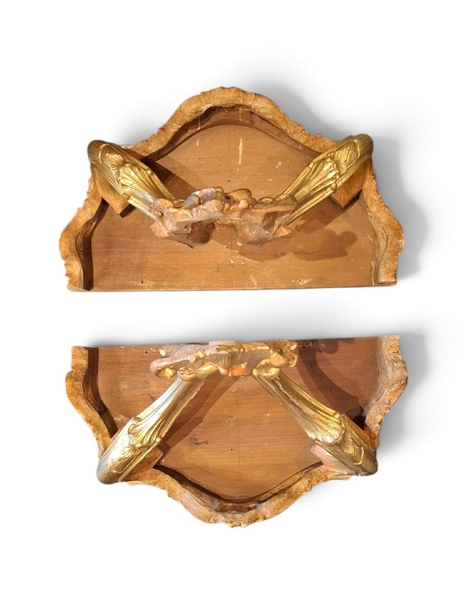 Pair Of Teardrop-shaped Consoles-photo-2