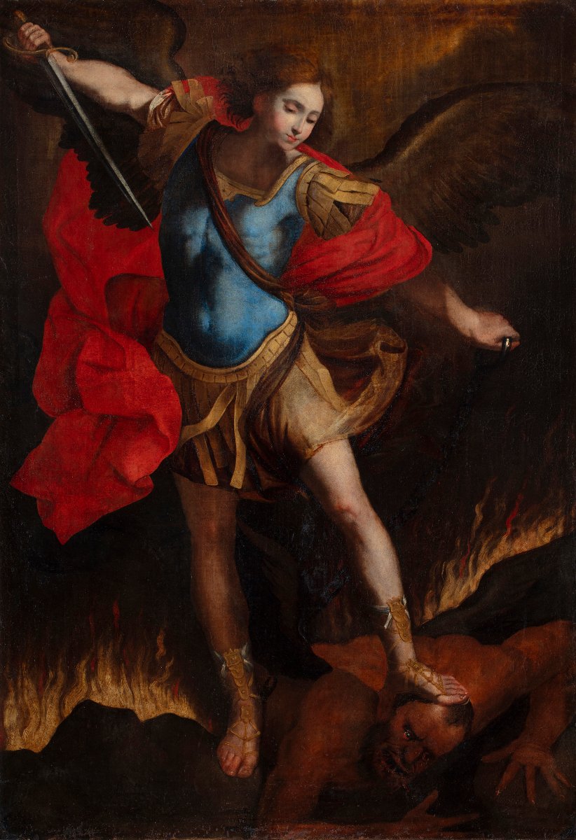 St. Michael The Archangel, Circle Of Guido Reni-photo-2