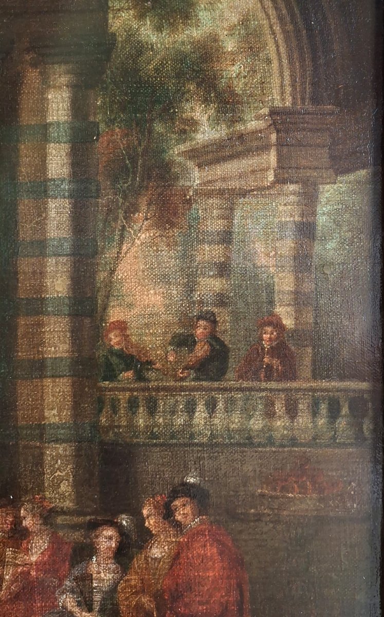 French Painting Depicting A Court Scene-photo-2
