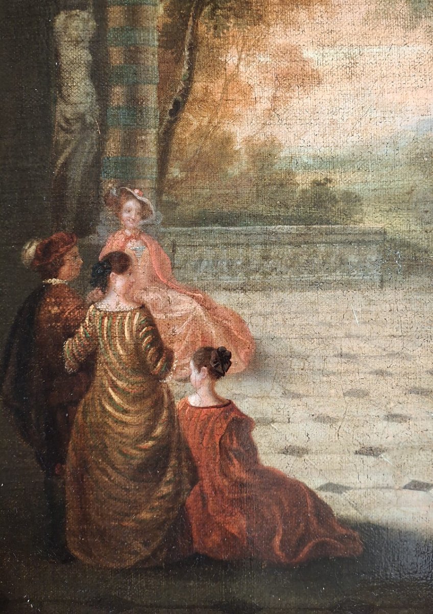 French Painting Depicting A Court Scene-photo-3