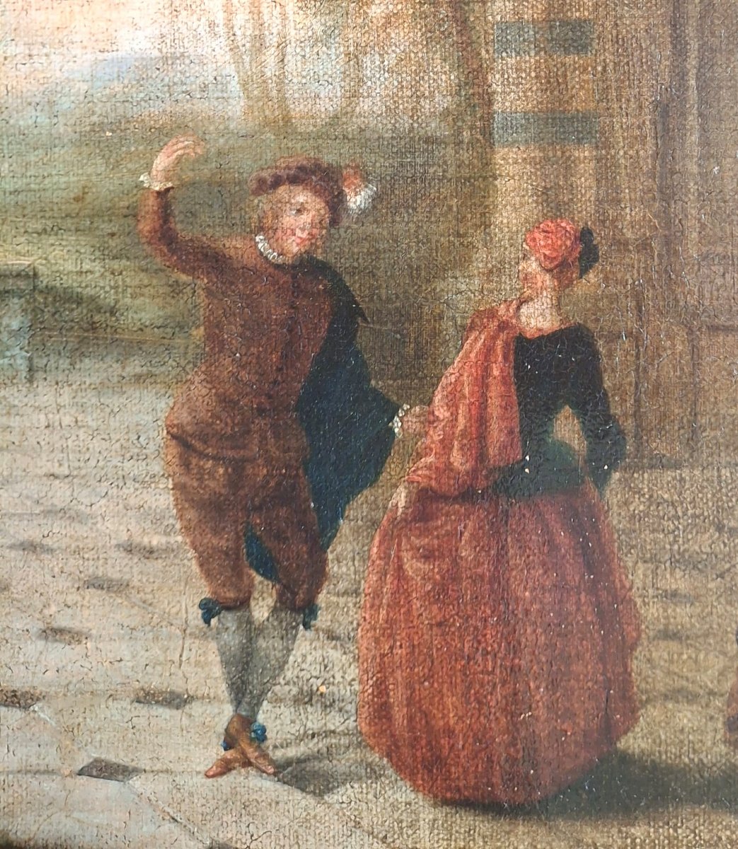 French Painting Depicting A Court Scene-photo-4