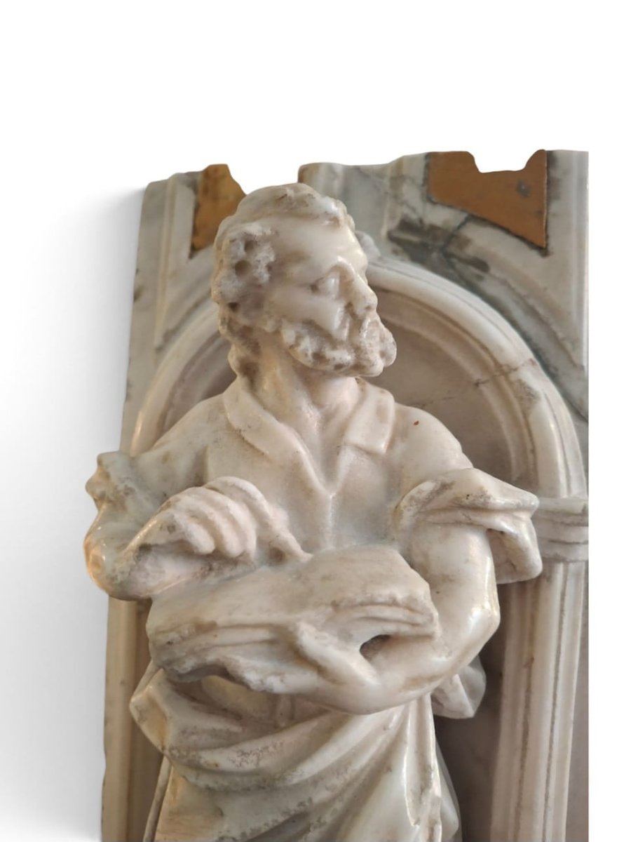 Saint Marc en marbre statuaire-photo-2