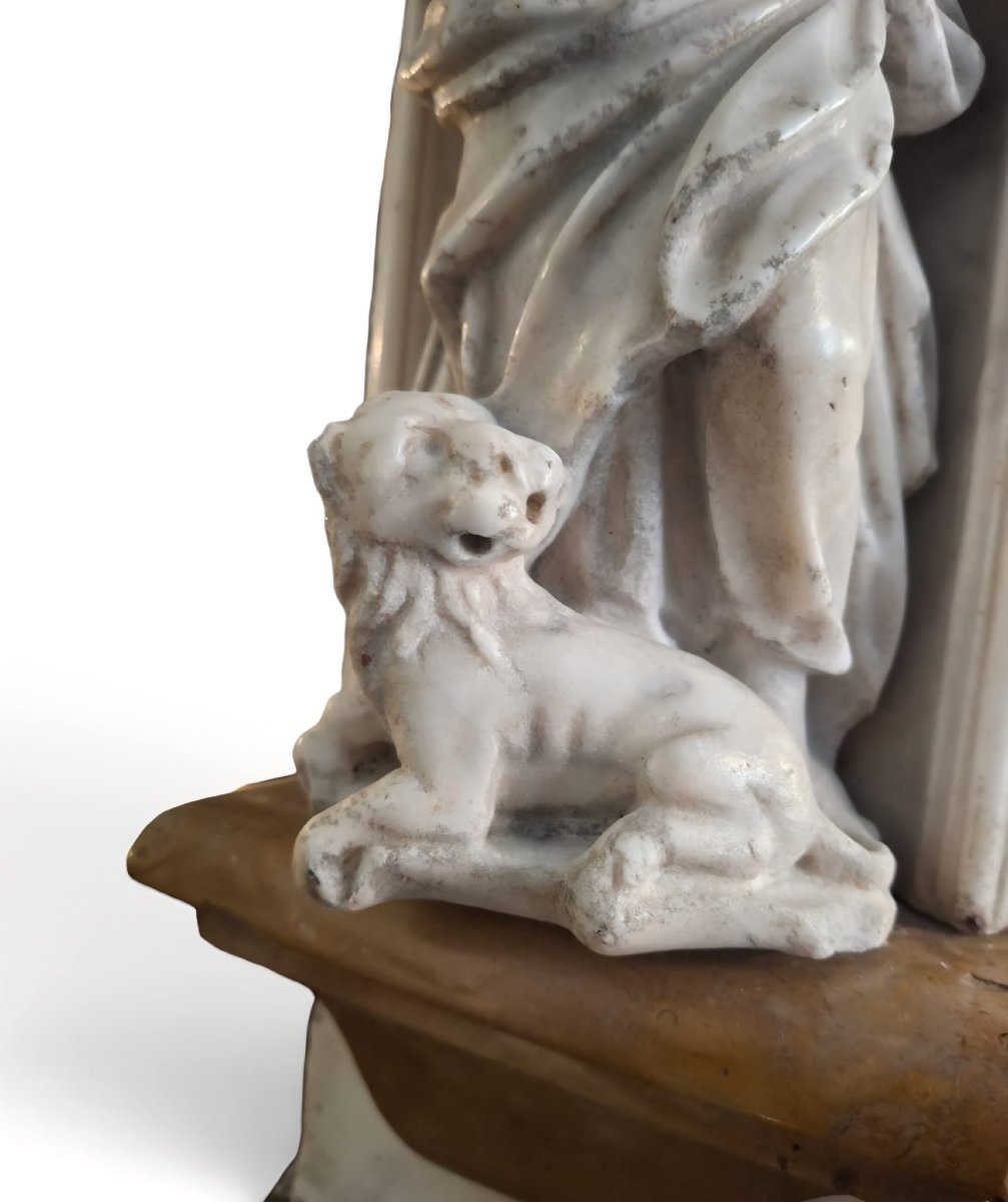 Saint Marc en marbre statuaire-photo-3