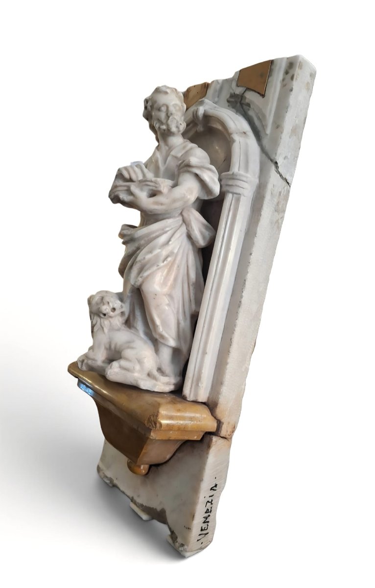 Saint Marc en marbre statuaire-photo-4