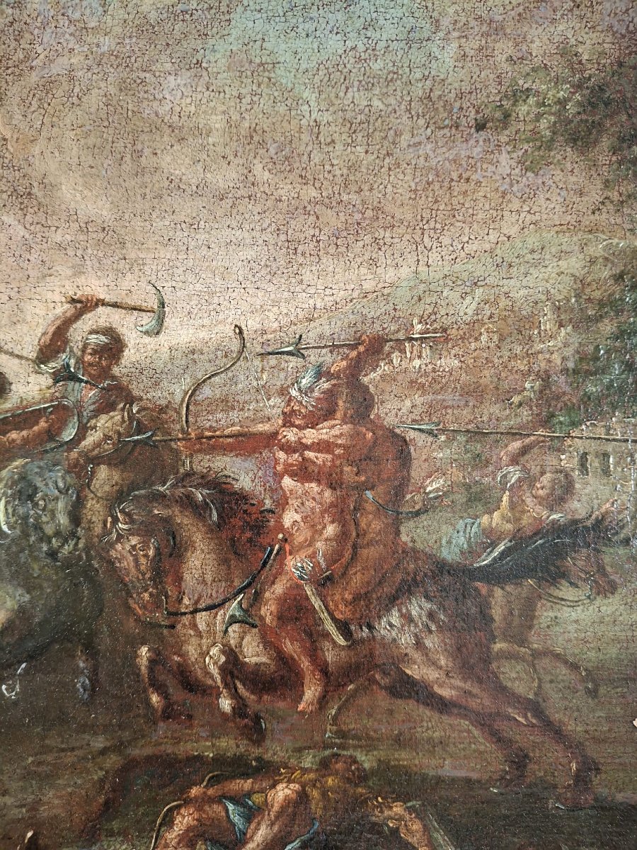 Painting Depicting A Battle-photo-1