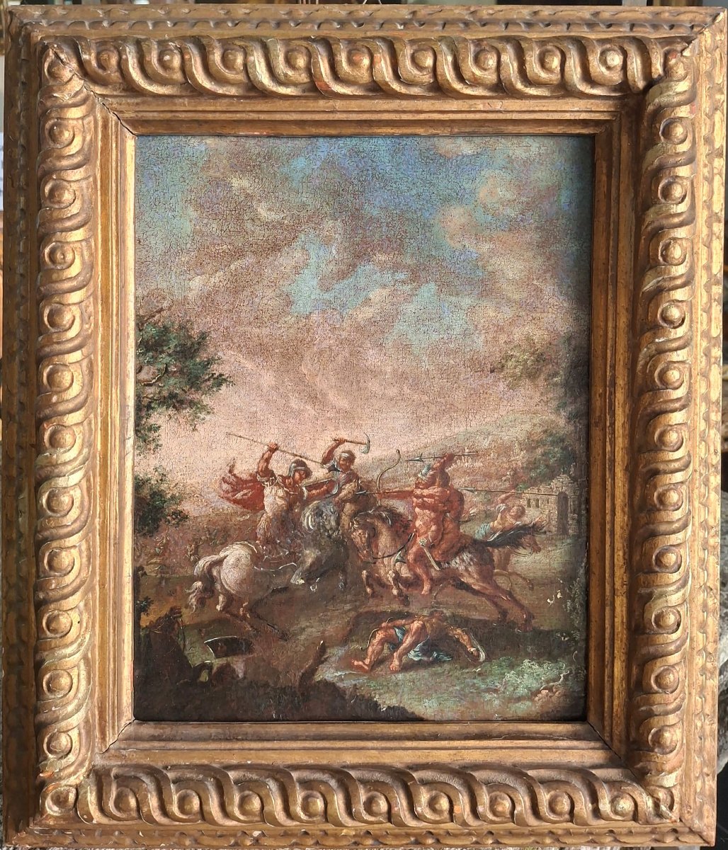 Painting Depicting A Battle