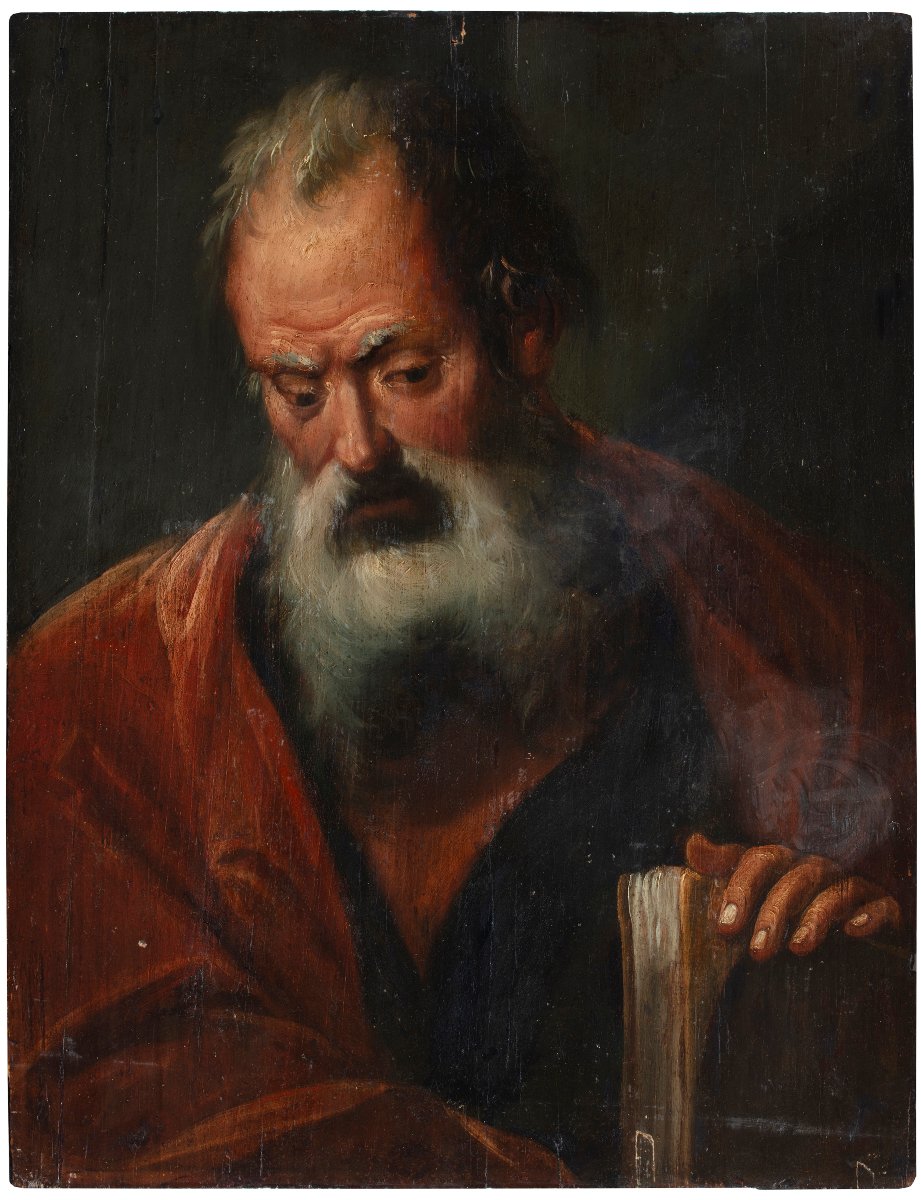 Painting Depicting A Philosopher With A Book