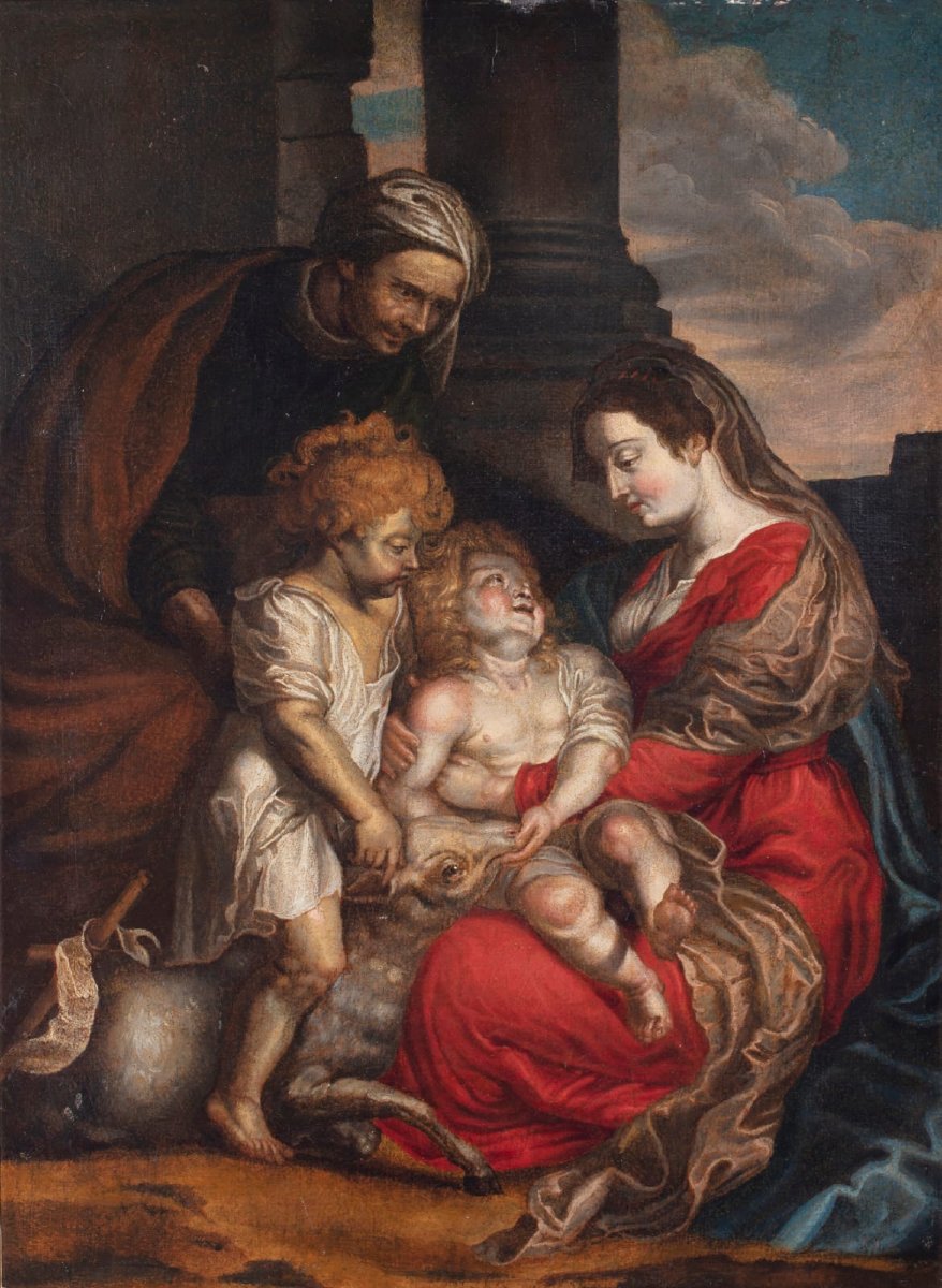 Vierge à l'Enfant avec saint Jean et sainte Anne-photo-2