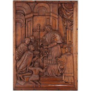 Carved Wooden High Relief