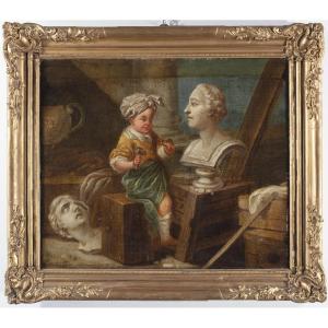 Allegory Of Sculpture, French School