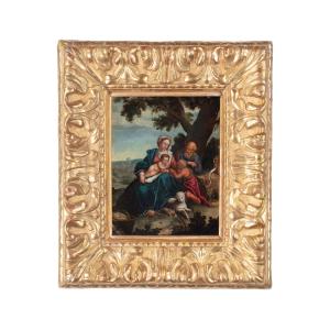 Sainte Famille avec l'Enfant Saint Jean, cercle de Hans Rottenhammer I