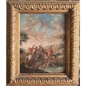 Painting Depicting A Battle