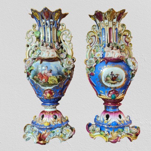 Pair Of Louis-philippe Vases-photo-2