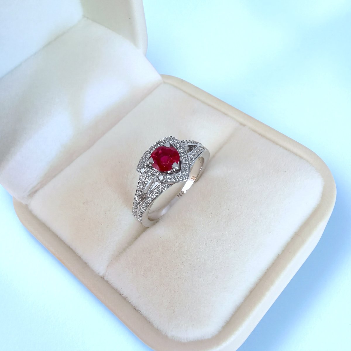 Bague Mauboussin Dream & Love rubis et diamants, or gris 18K-photo-3