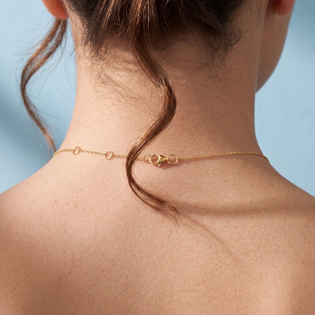18k Yellow Gold Necklace With Tapered And Brilliant-cut Diamonds – 1.06 Ct-photo-5