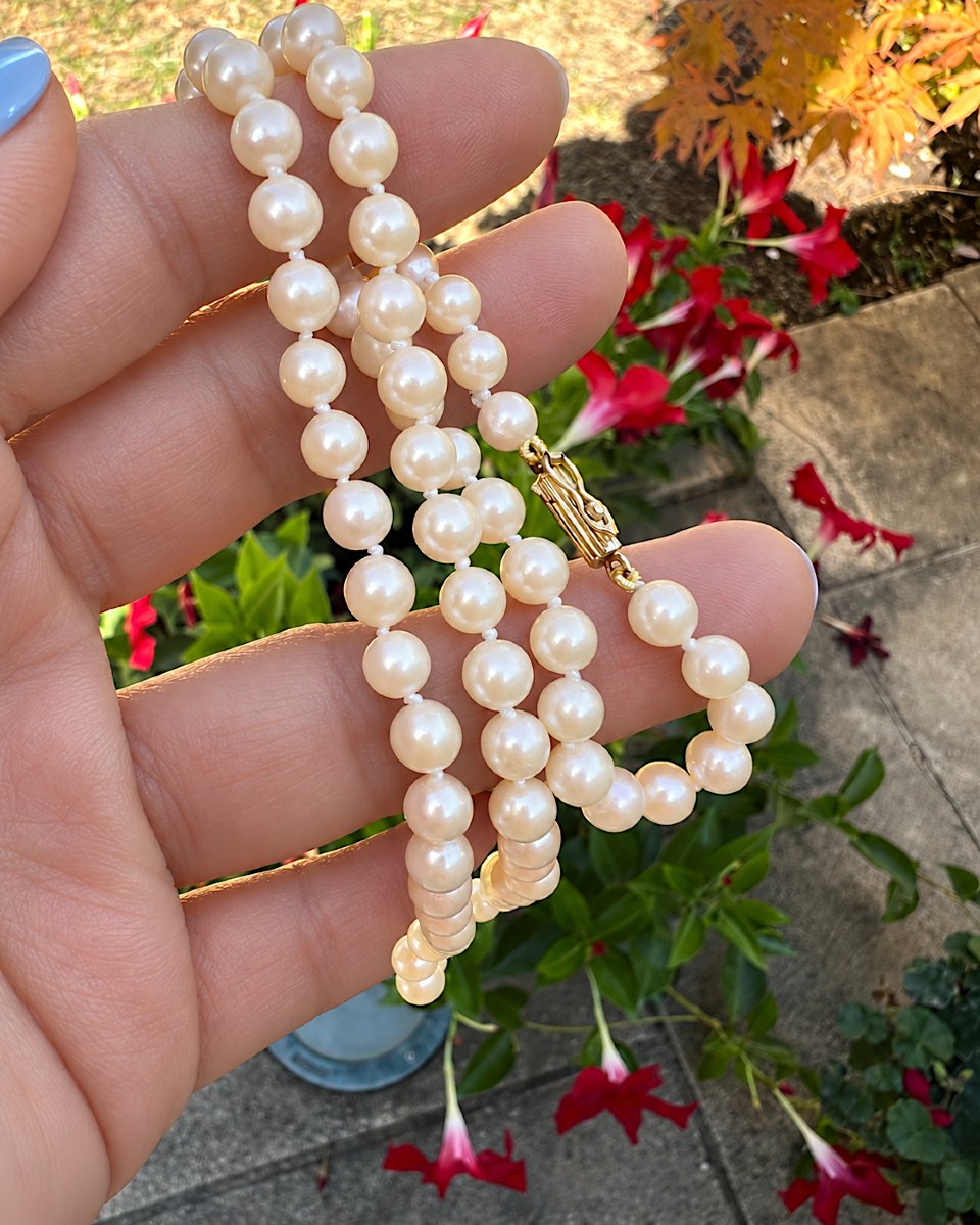 Collier de perles de culture, fermoir en or jaune 18K-photo-3