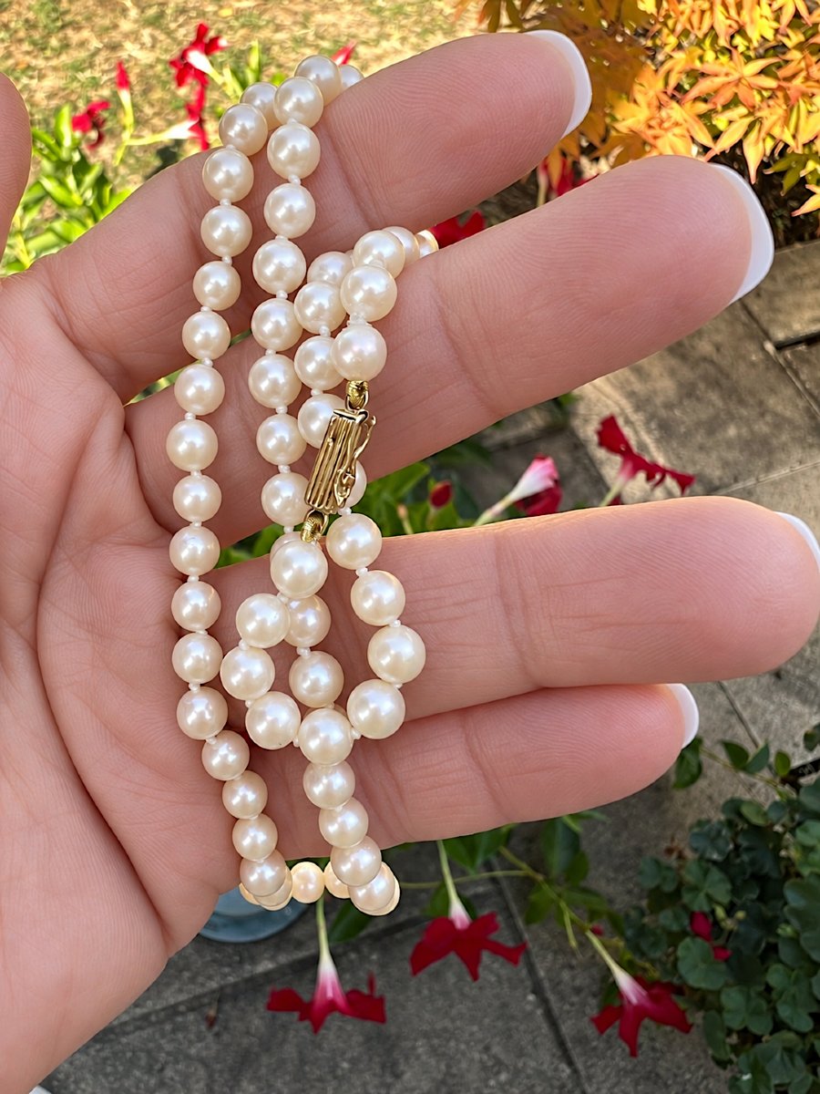 Collier de perles de culture, fermoir en or jaune 18K-photo-4