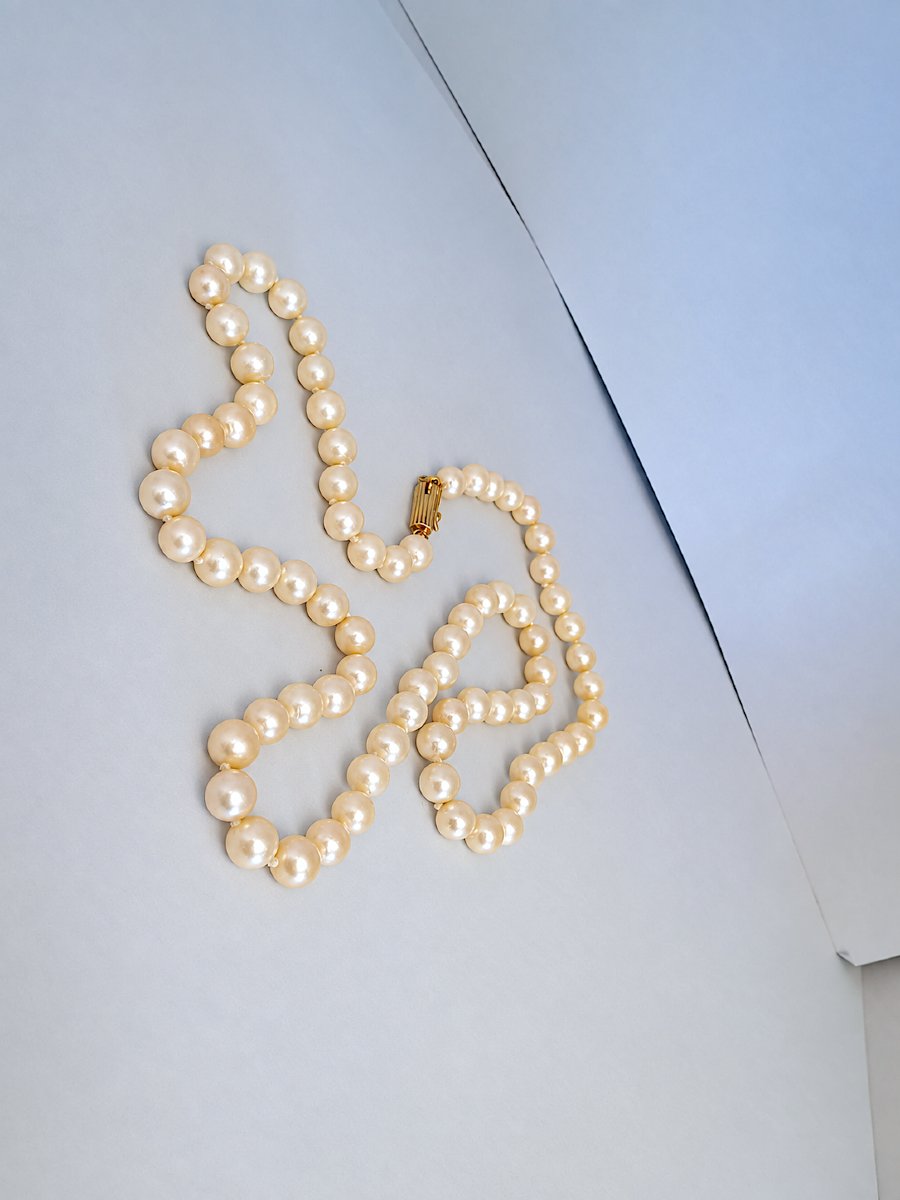 Collier de perles de culture, fermoir en or jaune 18K-photo-4