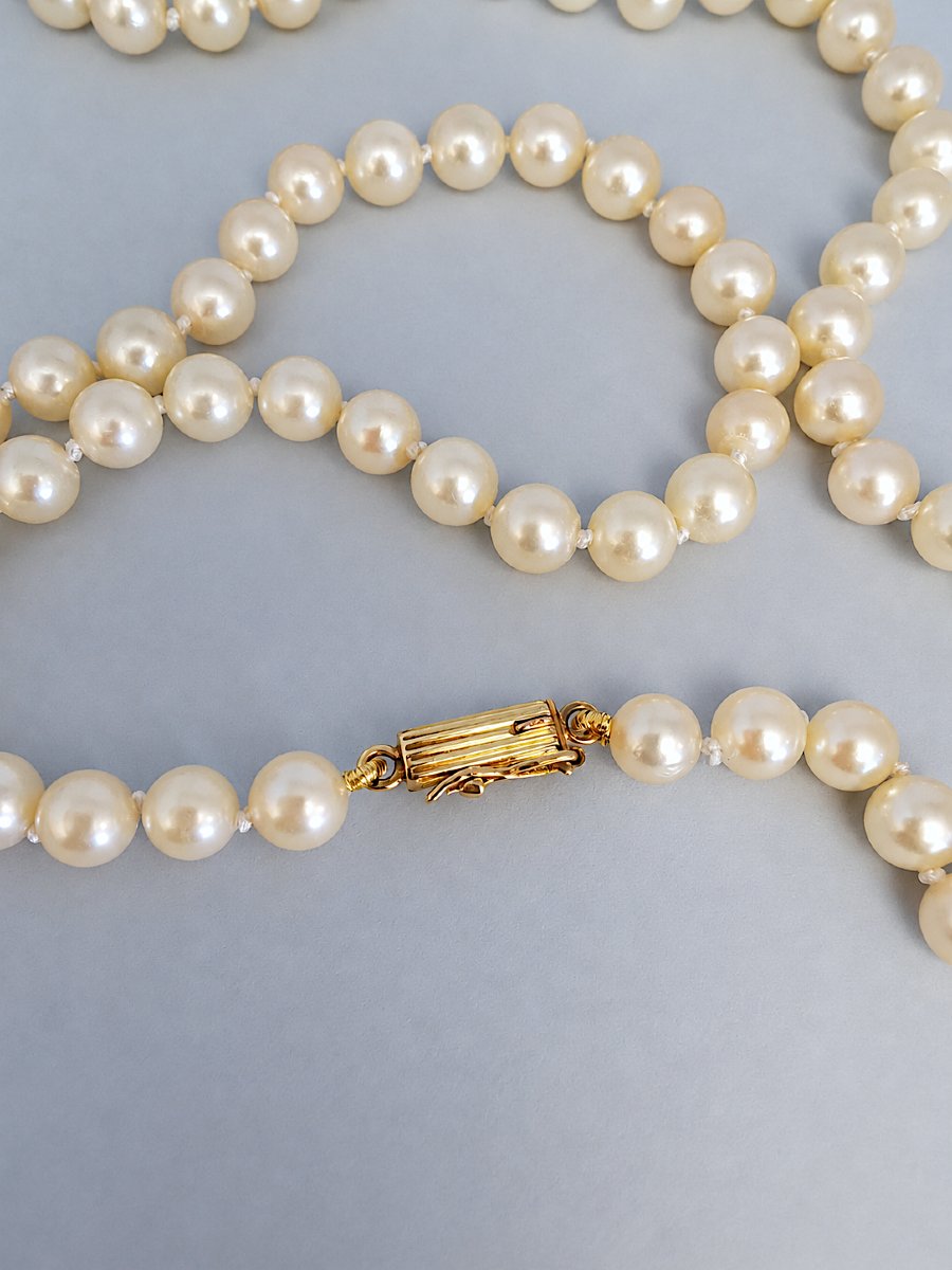 Collier de perles de culture, fermoir en or jaune 18K-photo-6