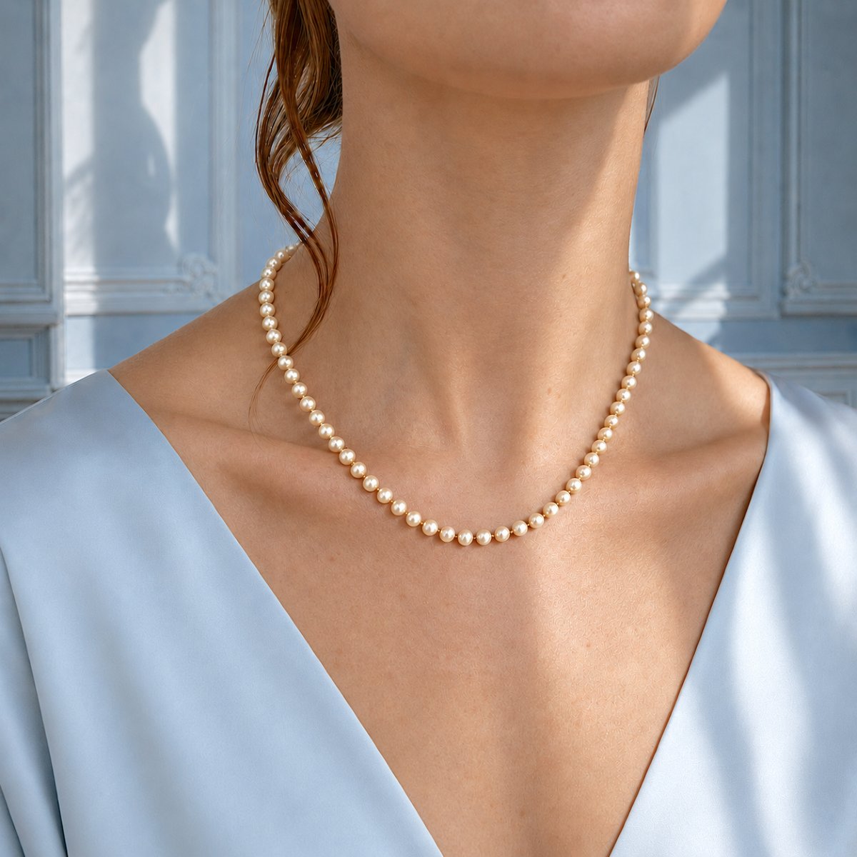 Collier de perles de culture, fermoir en or jaune 18K