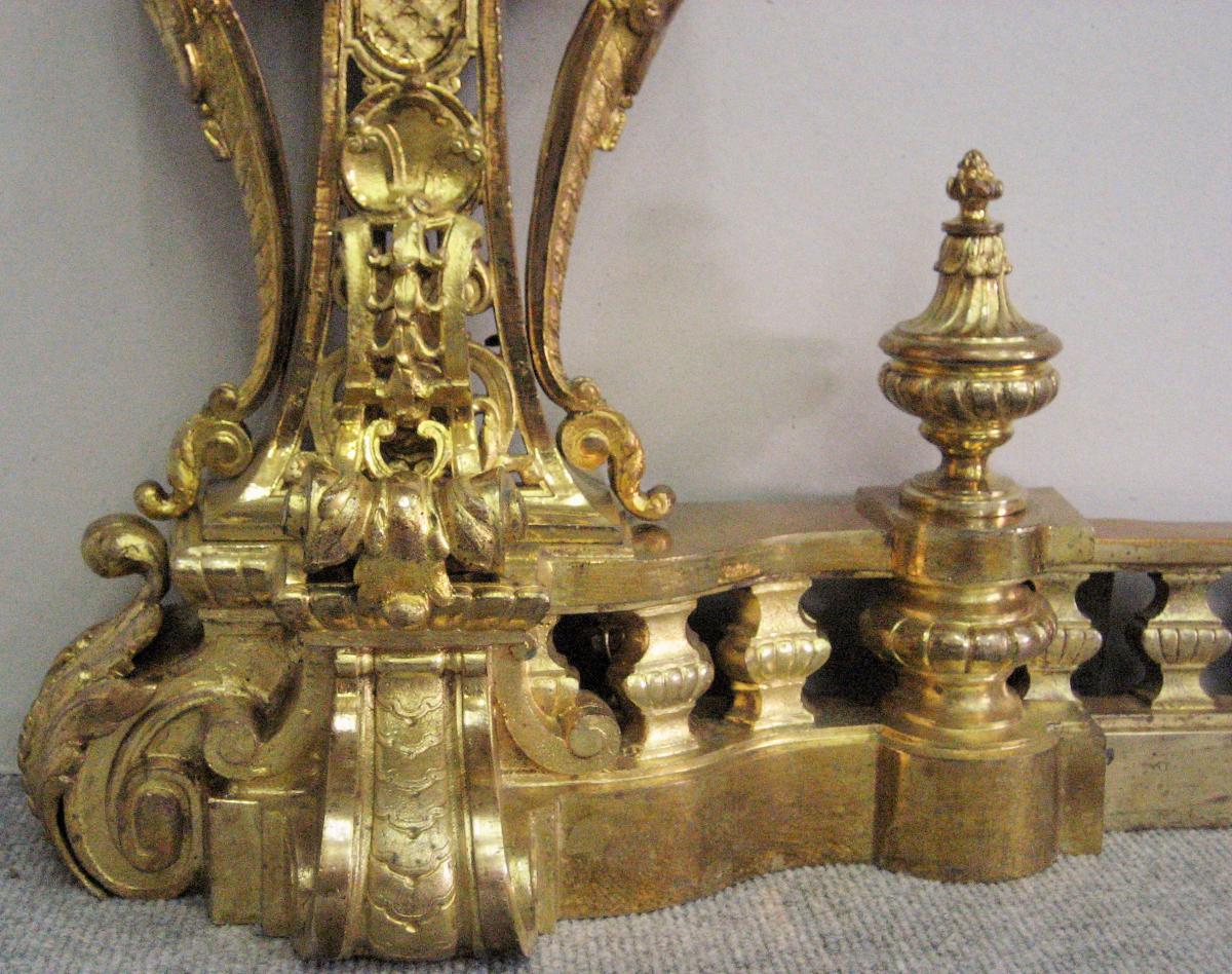 Chenêts Napoleon III Gilt Bronze-photo-2