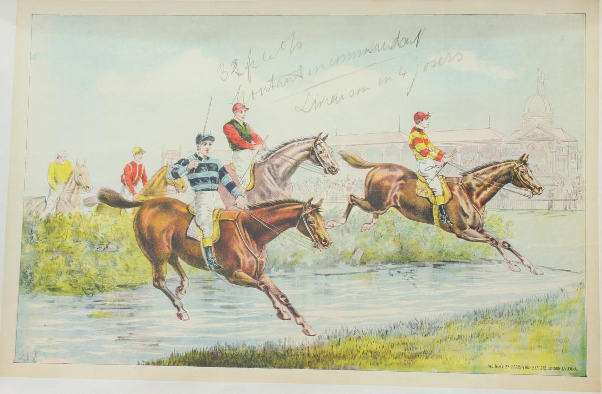 Poster, Jumping, Jockeys.