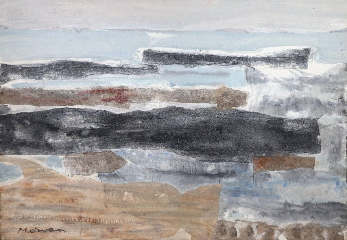 Jean-jacques Morvan, Oil On Canvas, Low Tide At The Glénan Islands.-photo-3