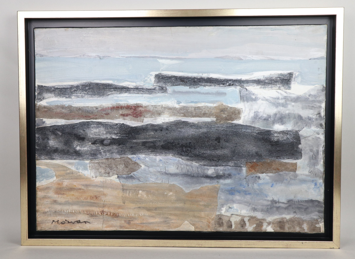 Jean-jacques Morvan, Oil On Canvas, Low Tide At The Glénan Islands.