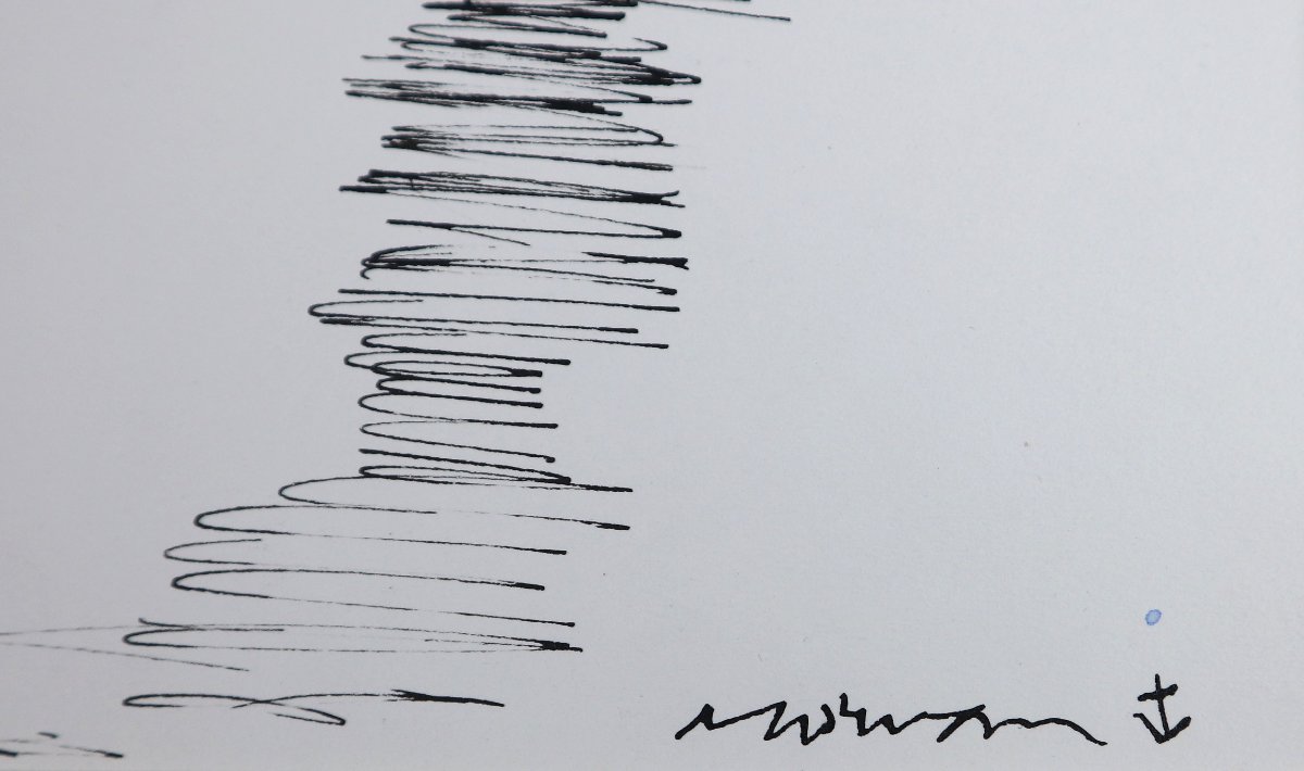 Jean-jacques Morvan, India Ink On Paper, Brest 92.-photo-2