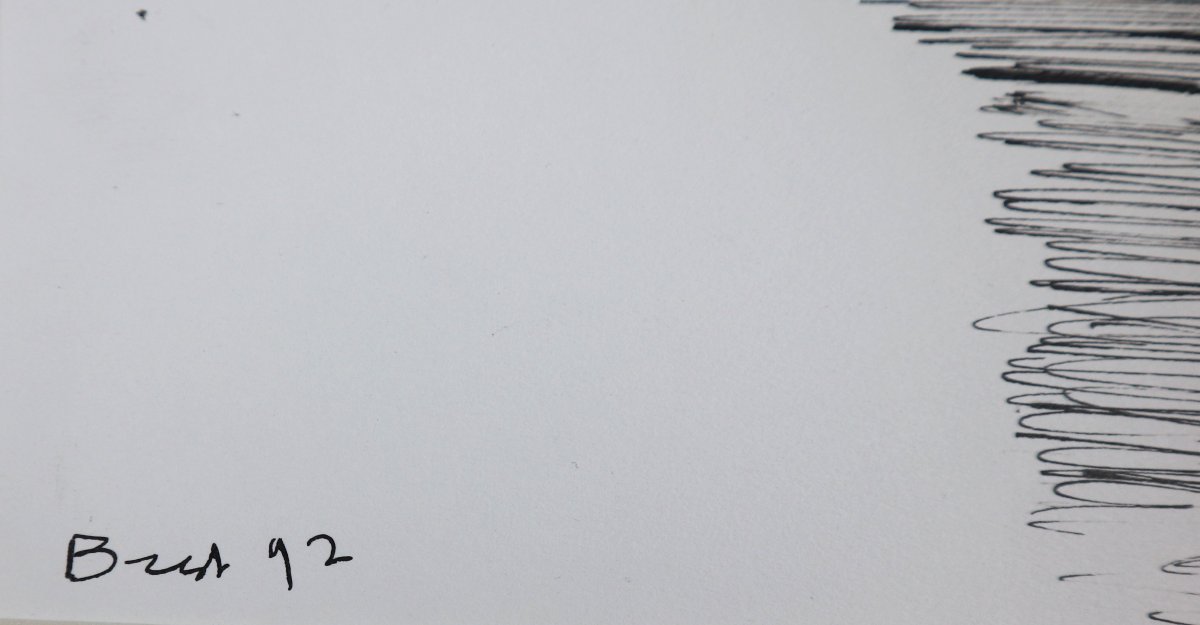 Jean-jacques Morvan, India Ink On Paper, Brest 92.-photo-3