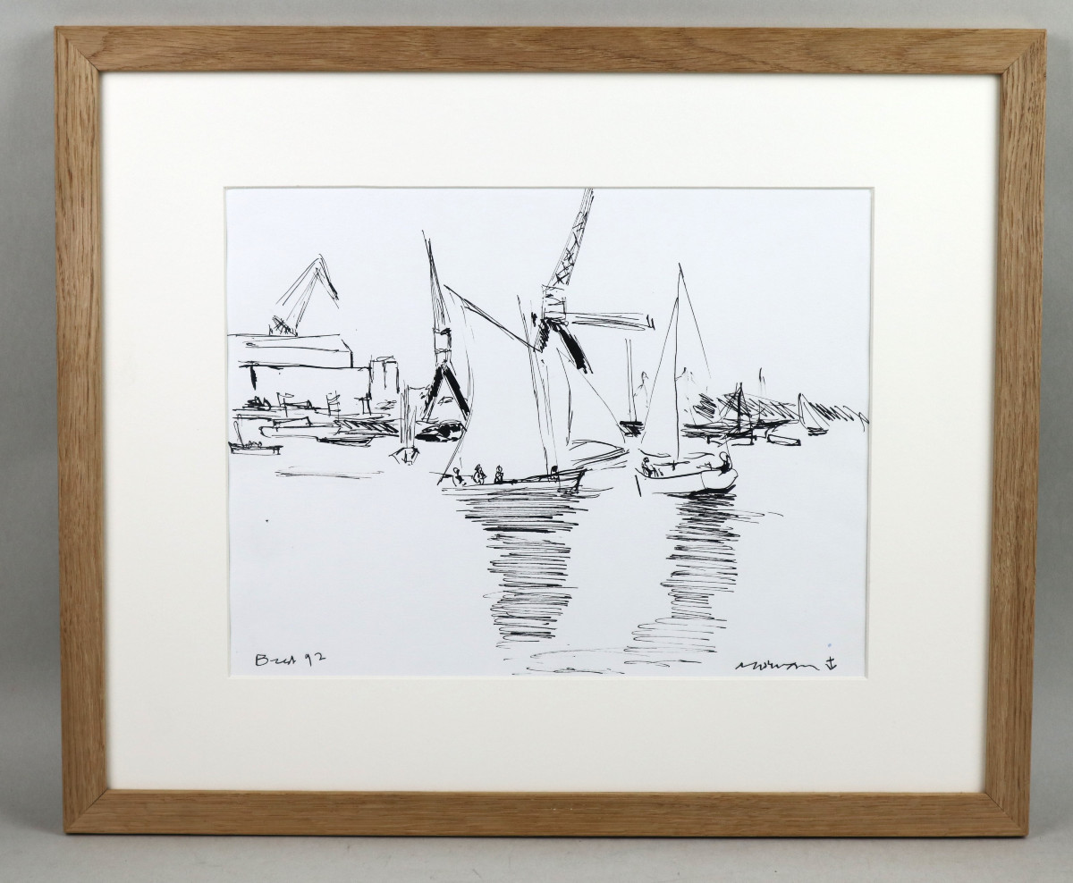 Jean-jacques Morvan, India Ink On Paper, Brest 92.