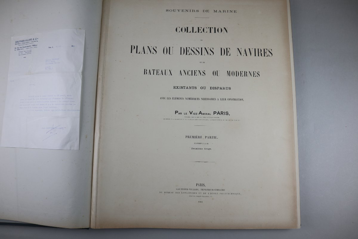Souvenirs de Marine. Collection de plans ou dessins de navires et de bateaux anciens ou moderne-photo-2