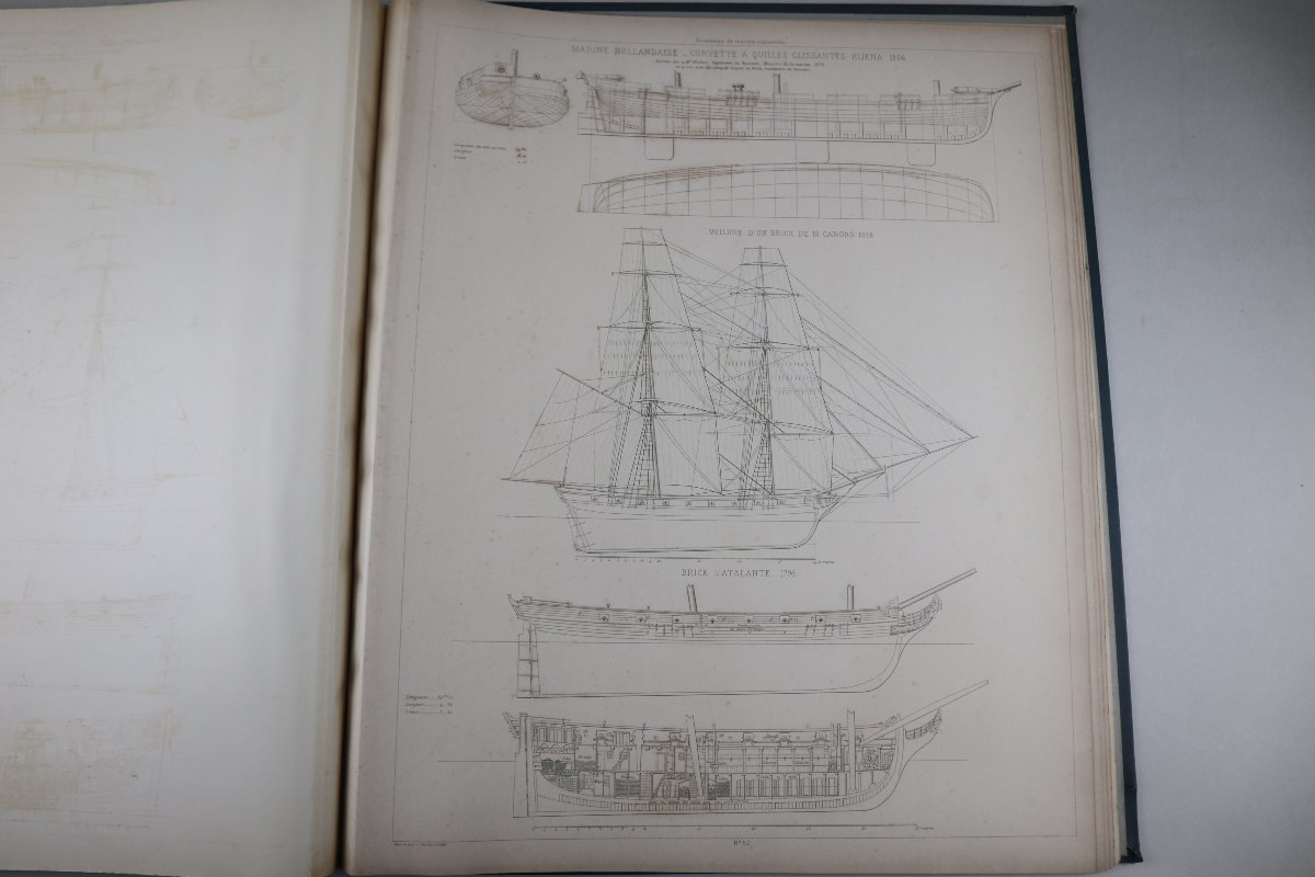 Souvenirs de Marine. Collection de plans ou dessins de navires et de bateaux anciens ou moderne-photo-1