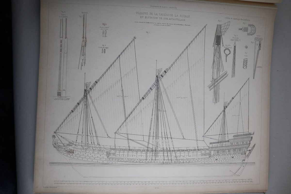 Souvenirs de Marine. Collection de plans ou dessins de navires et de bateaux anciens ou moderne-photo-5