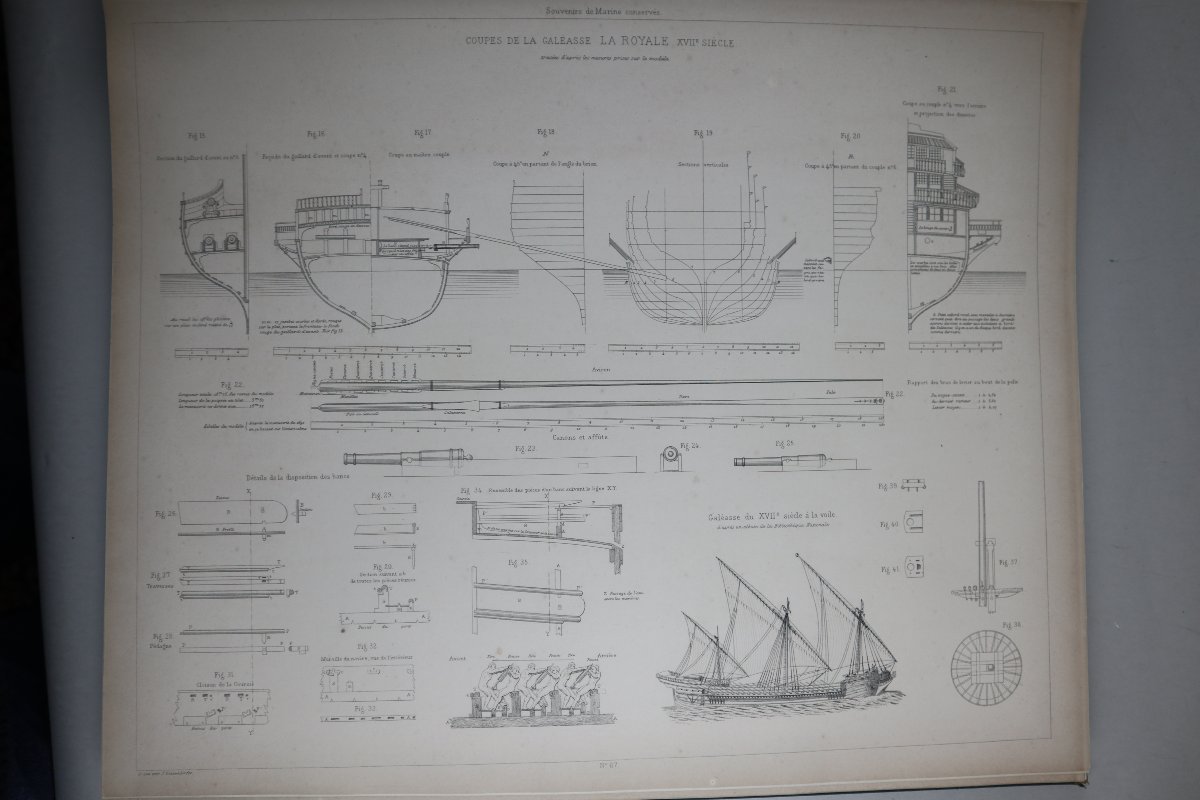 Souvenirs de Marine. Collection de plans ou dessins de navires et de bateaux anciens ou moderne-photo-6