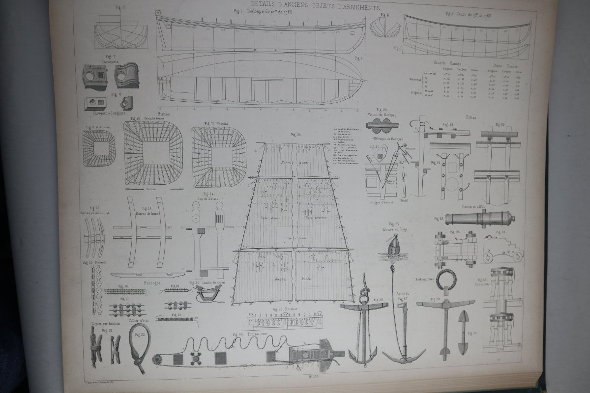 Souvenirs de Marine. Collection de plans ou dessins de navires et de bateaux anciens ou moderne-photo-8