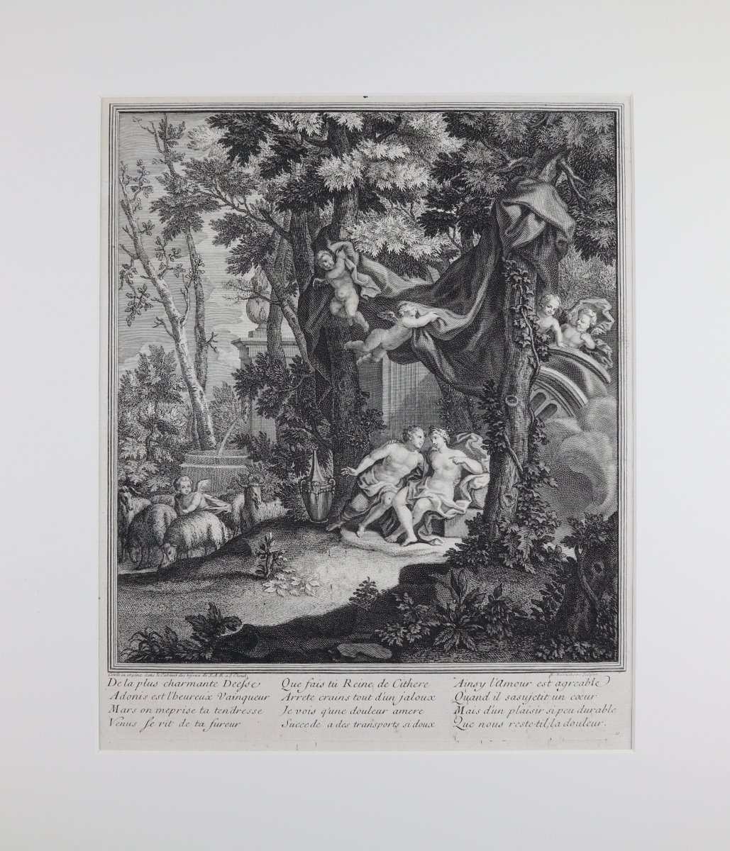  A Set Of 10 Framed Prints, “the Story Of Venus,” By Jean II Cotelle, 18th Century,-photo-3