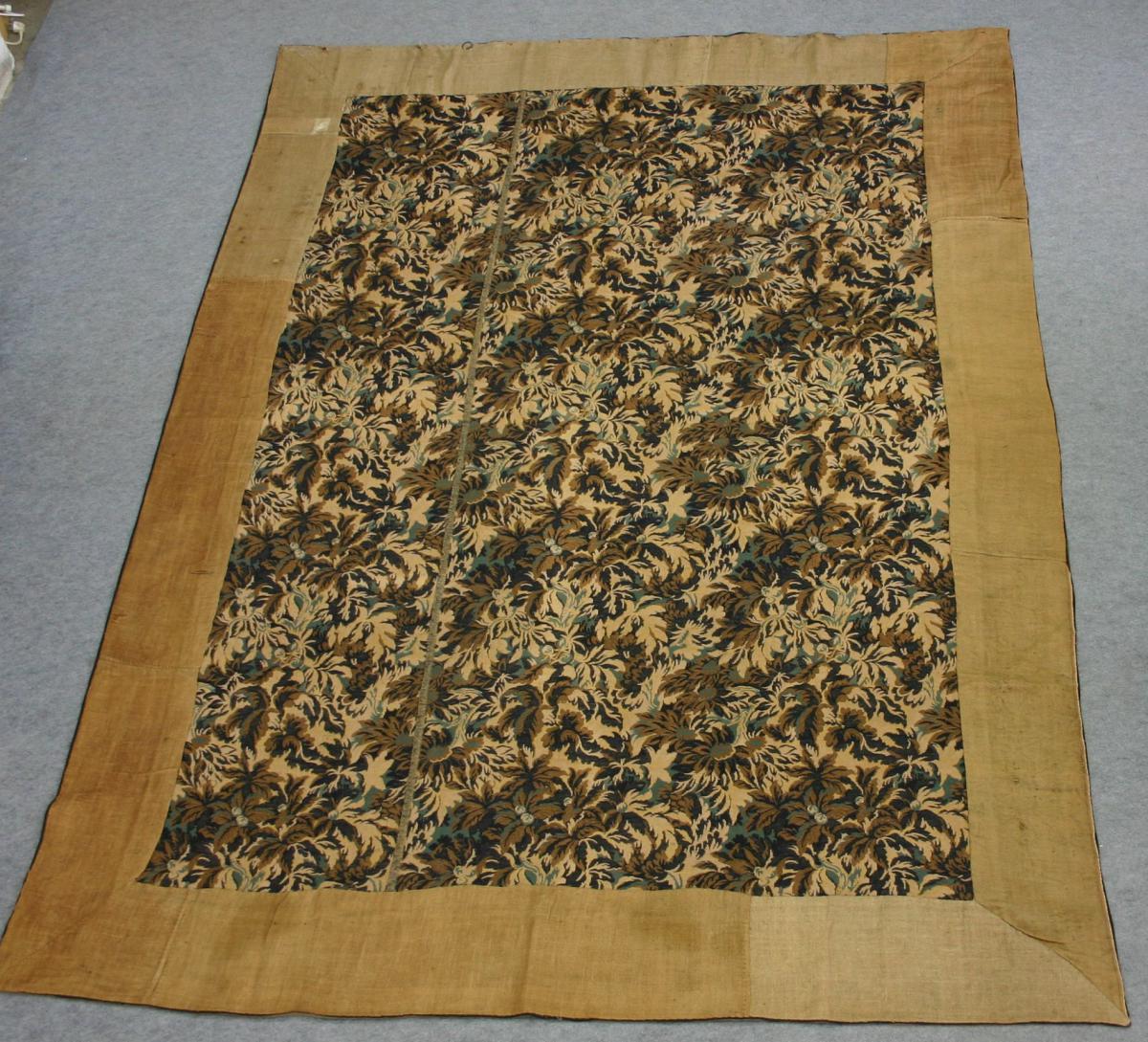 2 Tapestries Decor From Leaves, End Of XIX, Mechanical Weaving-photo-1