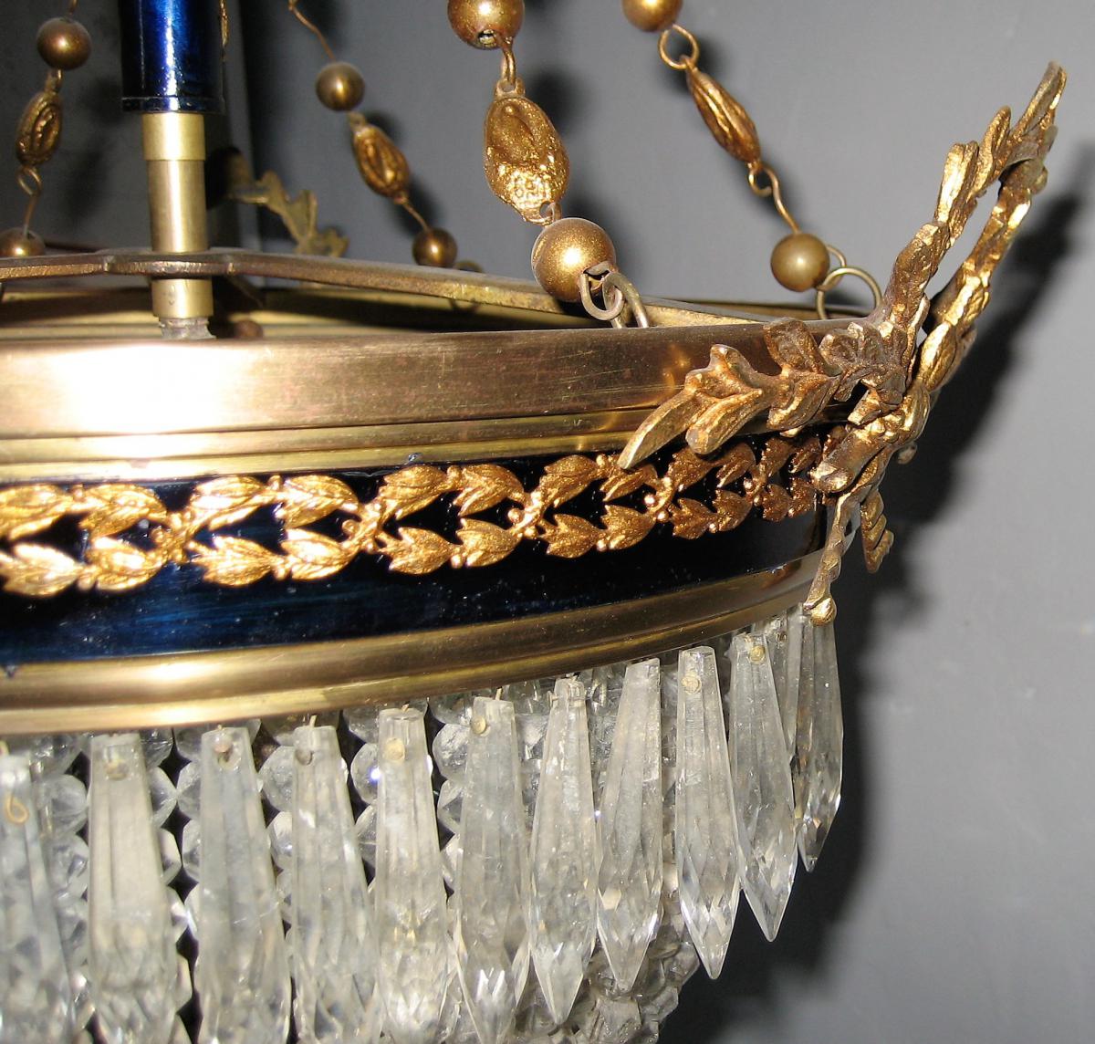  Lustre Corbeille  De Style Louis XVI Pouvant Former Une Paire-photo-2