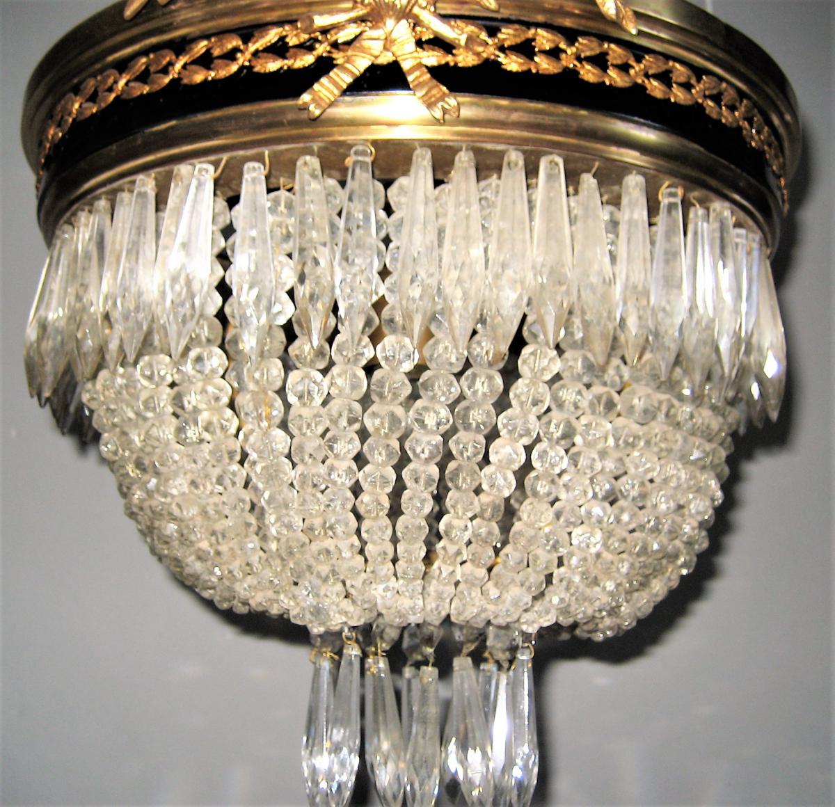  Lustre Corbeille  De Style Louis XVI Pouvant Former Une Paire-photo-3