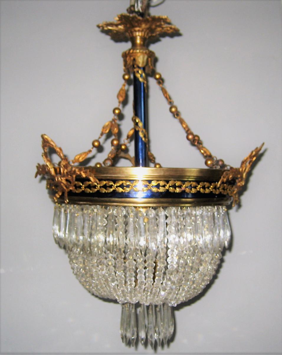  Lustre Corbeille  De Style Louis XVI Pouvant Former Une Paire-photo-4